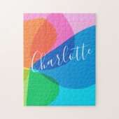 Kleurrijke Abstracte geometrische vormen | Geperso Legpuzzel (Verticaal)