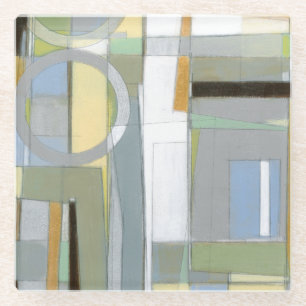 Kleurrijke Abstracte geometrische vormen Glazen Onderzetter