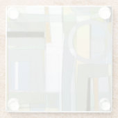 Kleurrijke Abstracte geometrische vormen Glazen Onderzetter (Achterkant)