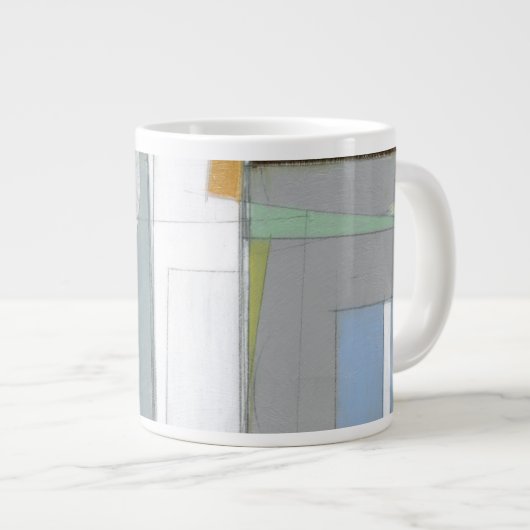 Kleurrijke Abstracte geometrische vormen Grote Koffiekop (Voorkant rechts)