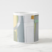 Kleurrijke Abstracte geometrische vormen Grote Koffiekop (Voorkant)