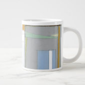 Kleurrijke Abstracte geometrische vormen Grote Koffiekop (Rechts)