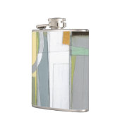 Kleurrijke Abstracte geometrische vormen Heupfles (Links)