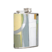 Kleurrijke Abstracte geometrische vormen Heupfles (Rechts)