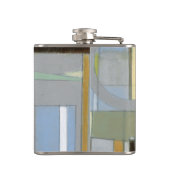 Kleurrijke Abstracte geometrische vormen Heupfles (Achterkant)