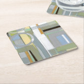 Kleurrijke Abstracte geometrische vormen Kartonnen Onderzetters (Schuin)