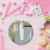 Kleurrijke Abstracte geometrische vormen Papieren Bordje (Feest)