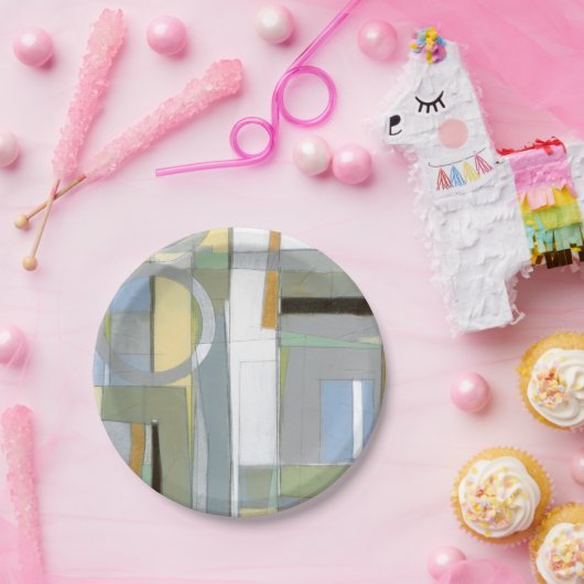 Kleurrijke Abstracte geometrische vormen Papieren Bordje (Feest)