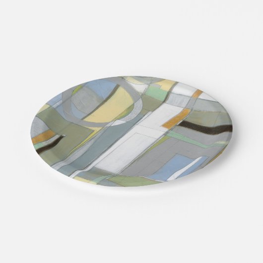 Kleurrijke Abstracte geometrische vormen Papieren Bordje (Gekanteld)