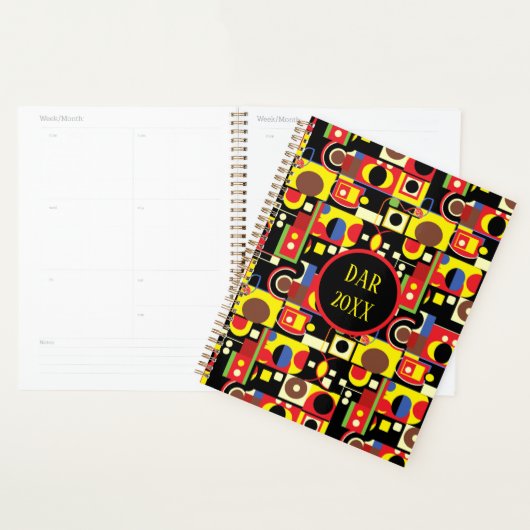 Kleurrijke Abstracte geometrische vormen Planner (Display)