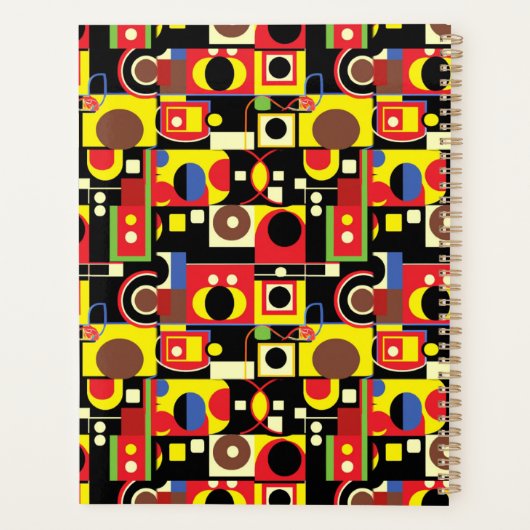 Kleurrijke Abstracte geometrische vormen Planner (Achterkant)