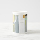 Kleurrijke Abstracte geometrische vormen Porselein Kop (Voorkant)