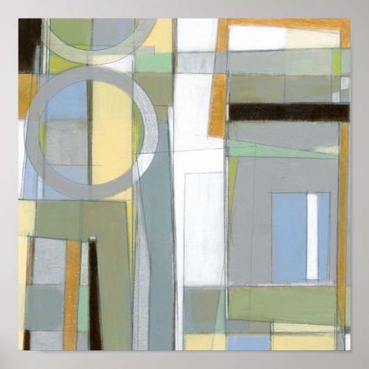 Kleurrijke Abstracte geometrische vormen Poster (Voorkant)