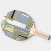 Kleurrijke Abstracte geometrische vormen Tafeltennisbatje (Zijkant)