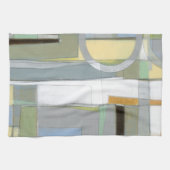 Kleurrijke Abstracte geometrische vormen Theedoek (Horizontaal)