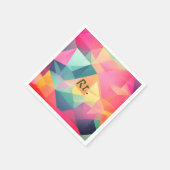 Kleurrijke abstracte geometrische vormen toevoegen servet (Hoek)