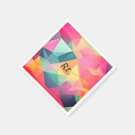 Kleurrijke abstracte geometrische vormen toevoegen servet (Hoek)