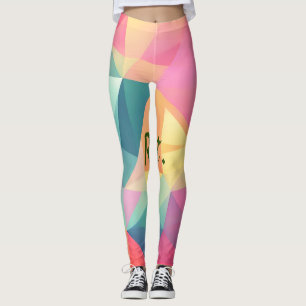 Kleurrijke abstracte geometrische vormen voegen le leggings