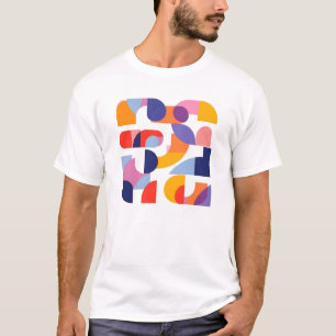 Kleurrijke Abstracte Geometrische Vormen voor T-sh T-shirt