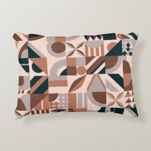 Kleurrijke abstracte geometrische vormmozaïekbackg accent kussen
