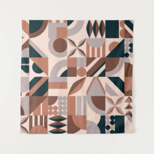 Kleurrijke abstracte geometrische vormmozaïekbackg wandkleed