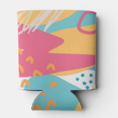 Kleurrijke Abstracte gepersonaliseerde Blikjeskoeler (Achterkant)