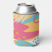 Kleurrijke Abstracte gepersonaliseerde Blikjeskoeler (Blikje Achterkant)