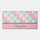 Kleurrijke Abstracte gepersonaliseerde bureaumat (Voorkant)