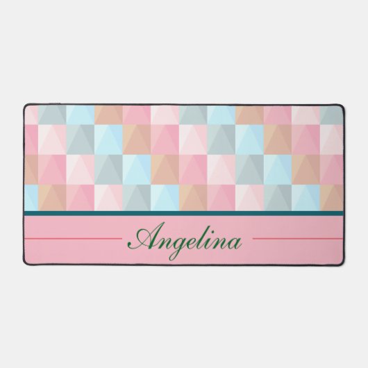 Kleurrijke Abstracte gepersonaliseerde bureaumat (Voorkant)