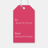 Kleurrijke Abstracte gepersonaliseerde Cadeaulabel (Achterkant)