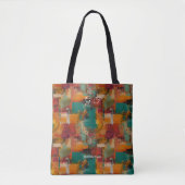Kleurrijke Abstracte gepersonaliseerde Canvas tas (Voorkant)