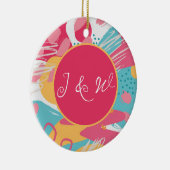 Kleurrijke Abstracte gepersonaliseerde Keramisch Ornament (Rechts)