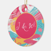 Kleurrijke Abstracte gepersonaliseerde Keramisch Ornament (Links)