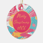 Kleurrijke Abstracte gepersonaliseerde Keramisch Ornament (Links)