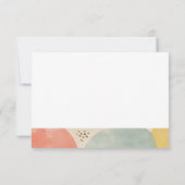 Kleurrijke Abstracte Gepersonaliseerde Naam Nota K Bedankkaart (Achterkant)