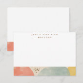 Kleurrijke Abstracte Gepersonaliseerde Naam Nota K Bedankkaart (Voorkant / Achterkant)