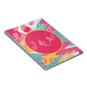 Kleurrijke Abstracte gepersonaliseerde Notitieboek (Rechterzijde)