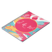 Kleurrijke Abstracte gepersonaliseerde Notitieboek (Linkerzijde)