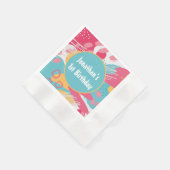 Kleurrijke Abstracte gepersonaliseerde Servet (Hoek)