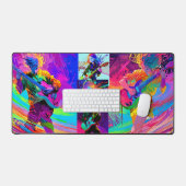 Kleurrijke Abstracte gestileerde Pop Art Anime Roc Bureaumat (Keyboard & Muis)