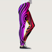 Kleurrijke Abstracte gestreepte Leggings - Kies kl (Rechts)