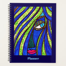 Kleurrijke Abstracte Gezichtplanner Planner