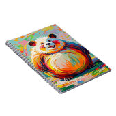 Kleurrijke abstracte gigantische beer panda art de notitieboek (Rechterzijde)