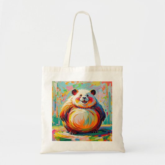 Kleurrijke abstracte gigantische beer panda art de tote bag (Voorkant)