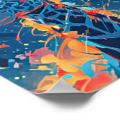 Kleurrijke Abstracte Giraffe Kunst Poster (Hoek)