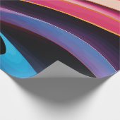 Kleurrijke Abstracte golven Cadeaupapier (Hoek)