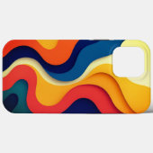 Kleurrijke Abstracte golven Case-Mate iPhone Case (Achterkant (horizontaal))