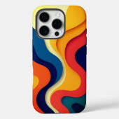 Kleurrijke Abstracte golven Case-Mate iPhone Case (Achterkant)