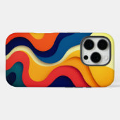 Kleurrijke Abstracte golven Case-Mate iPhone Case (Achterkant (horizontaal))
