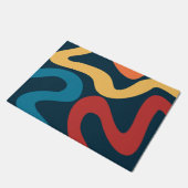 Kleurrijke abstracte golven deurmat (Schuin)